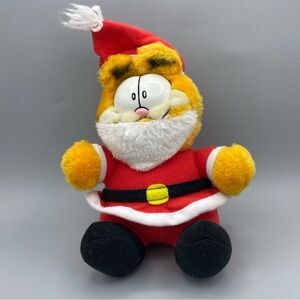 Garfield Santa Claus Christmas Plush Stuffed Toy Vintage Mcdonalds‎ 1991